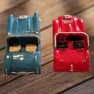 Lot Of Two Vintage Resin Route 66 Classic Cars